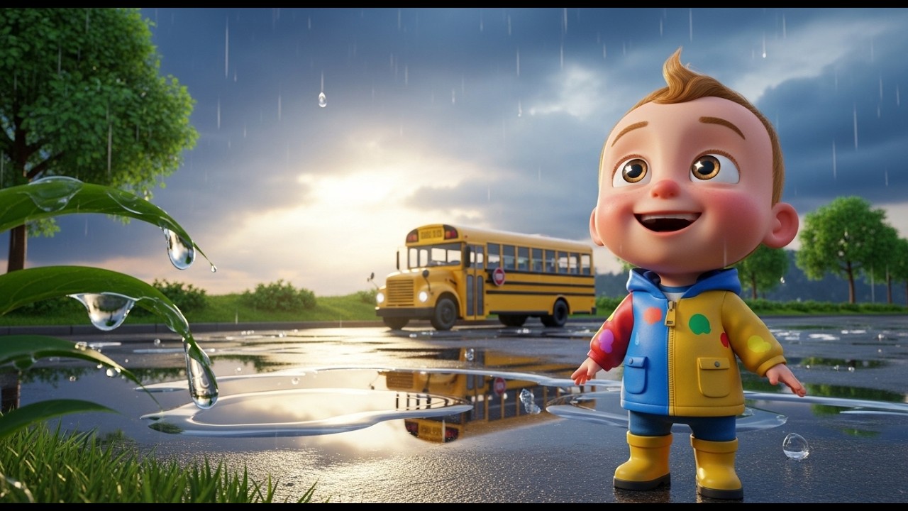 Ducky’s Raindrop Bus 🌧️🦆 | Rainy Day Adventure for Kids | Fun Preschool Learning Video