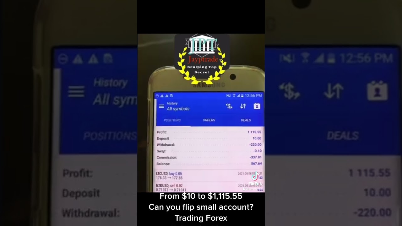 From $10 to $1,115.55 flipping small account trading forex. #forex #