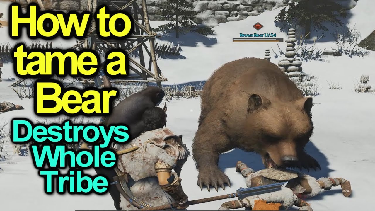 How to tame a Bear with Nature Enlightenment Mask | Bear OP | Fastest leveling | Soulmask