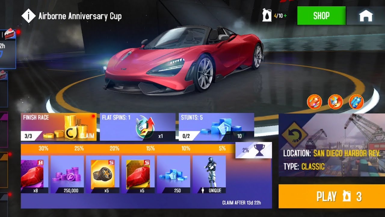 Asphalt 8 Airborne Anniversary Cup 🌟 44:813 McLaren 765LT Spider ⚡ #7EGOO Asphalt 8 Update 75