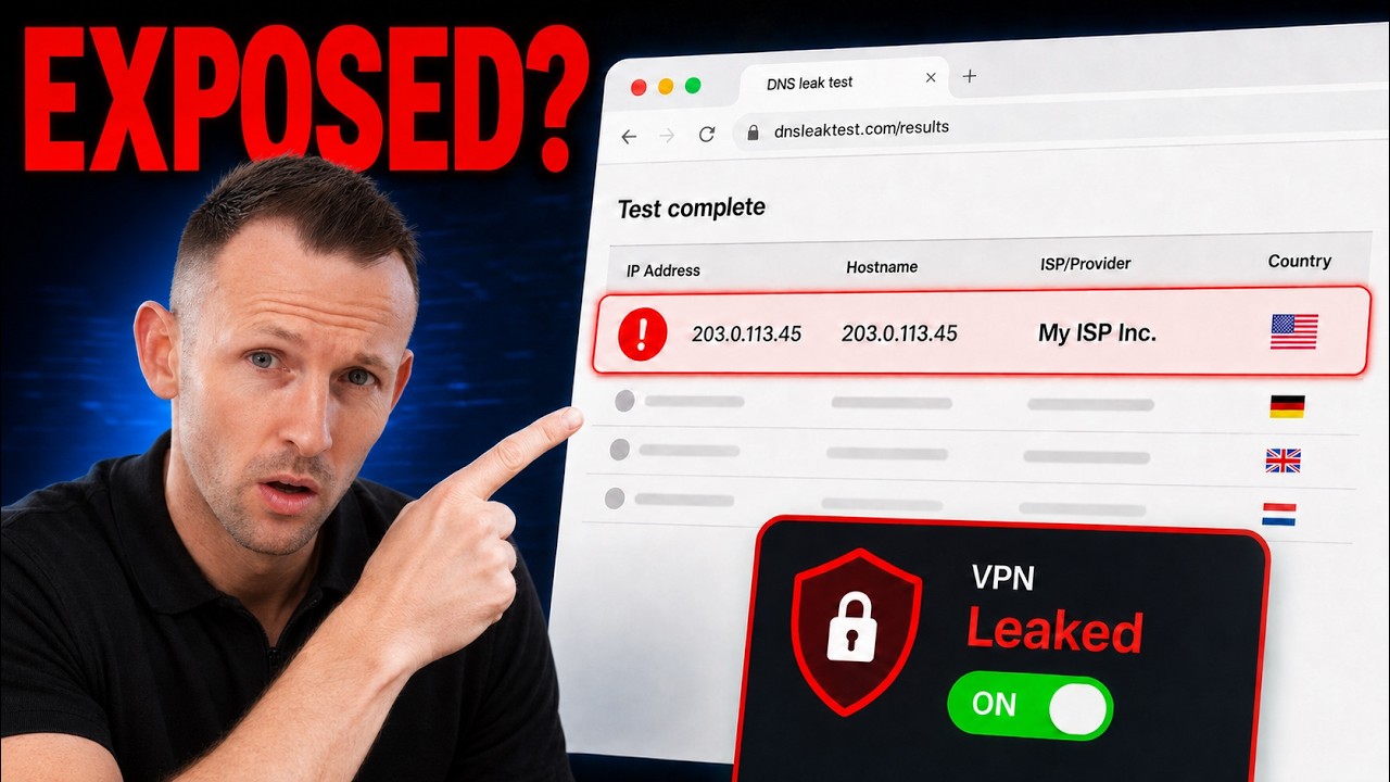 Your VPN Isn't Hiding You &mdash; Here's the Proof | DNS Leak Test