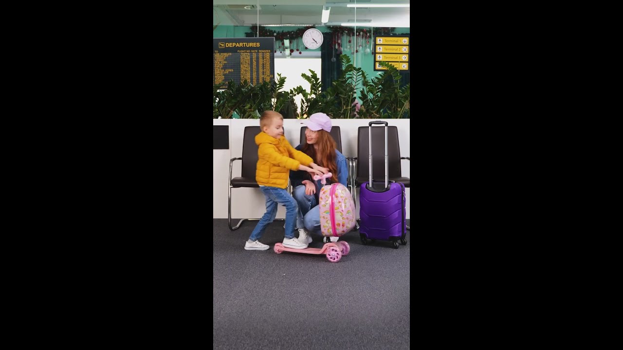 Your kids will love this suitcase scooter!