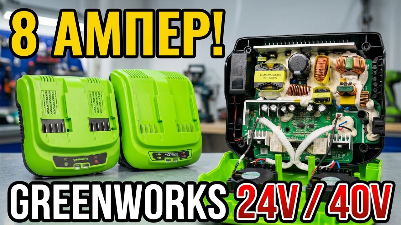 Ультрабыстрые зарядные устройства Greenworks 24V/40V