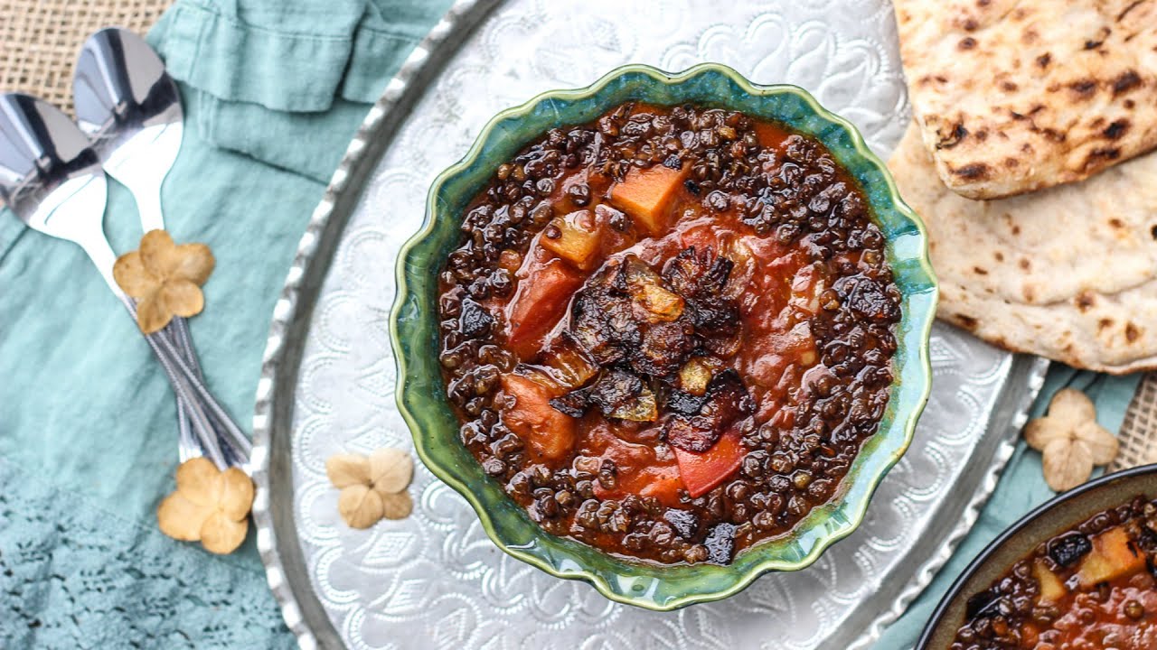 Persian Lentil Soup with Olive Oil-Crisped Lentils and Onions (عدسی&zwnj; Adasi)