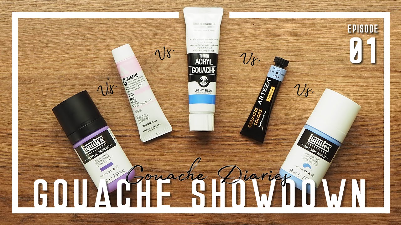 Gouache Diaries | Liquitex Vs. Holbein Vs. Turner Vs. Arteza | Ep 01