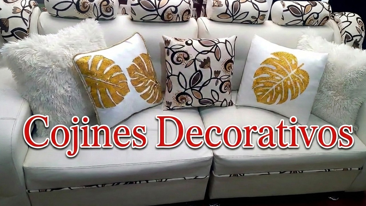 ♥️Como hacer COJINES DECORATIVOS ELEGANTES/con apliques en Pectel.🍂