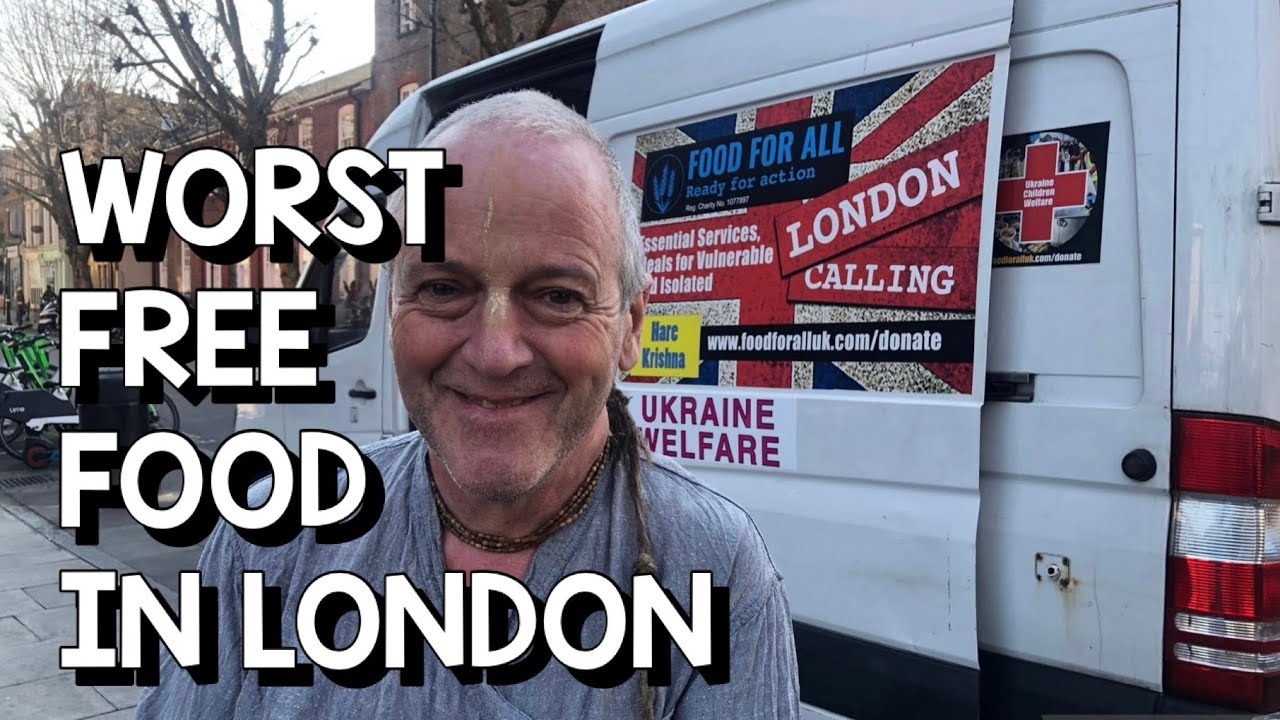 👎🍛 Worst free food in London UK Hare Krishna ISKCON Vegetarian street food & foodbank haul Homeless