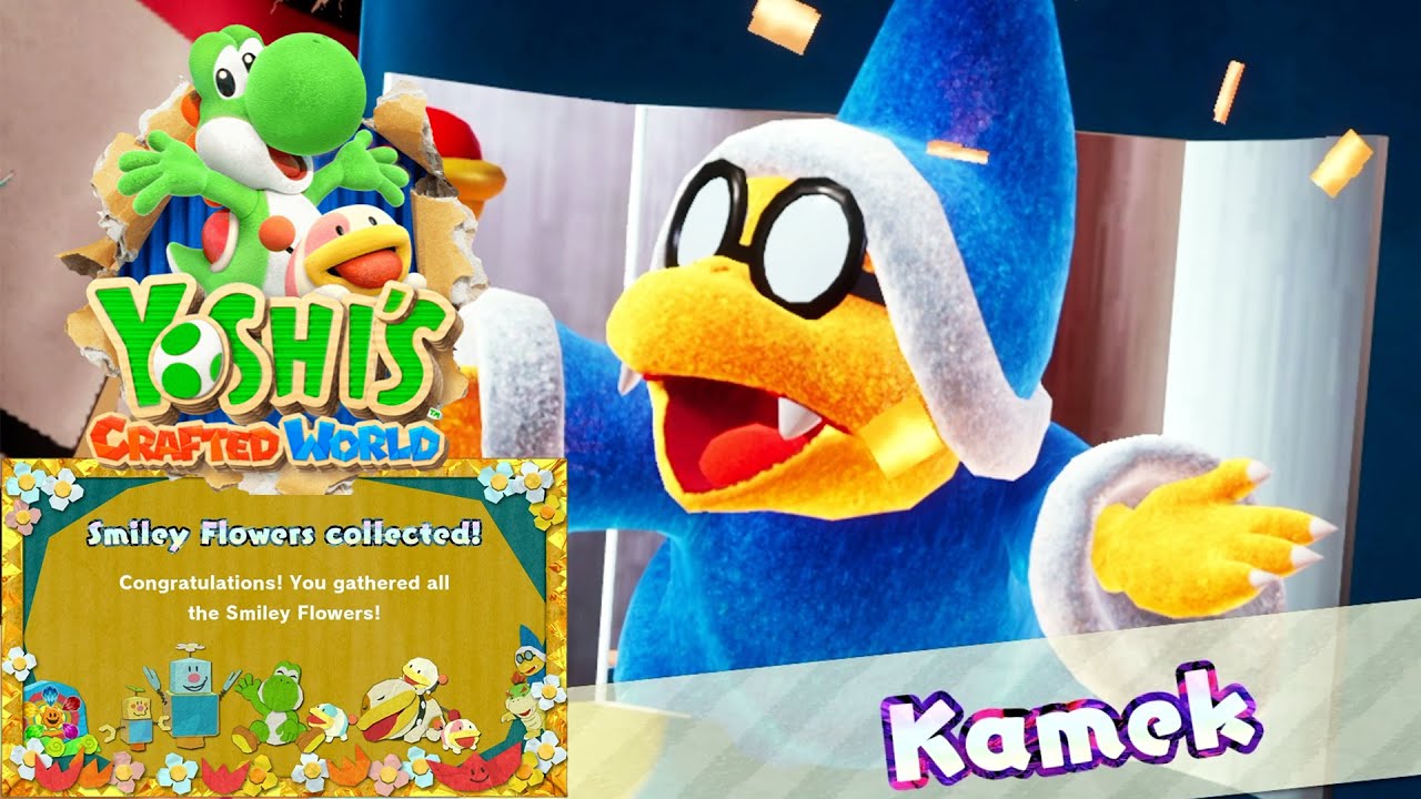 Yoshi's Crafted World | Kamek Kerfuffle!! | All Boss Challenges! | Entire Game 100% Complete! | END
