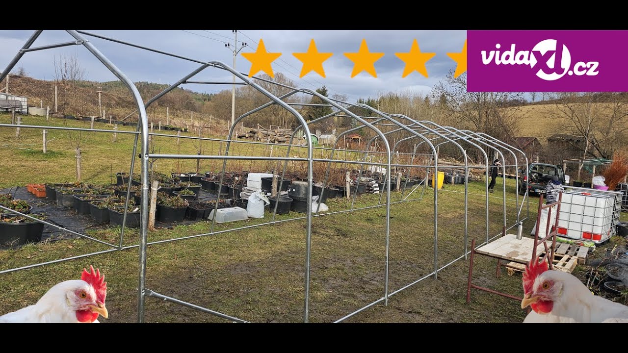 Ocelový RÁM 12,8m x 3,3m! 🔩 Rozbalení a MONTÁŽ obrovského přístřešku! 🤩