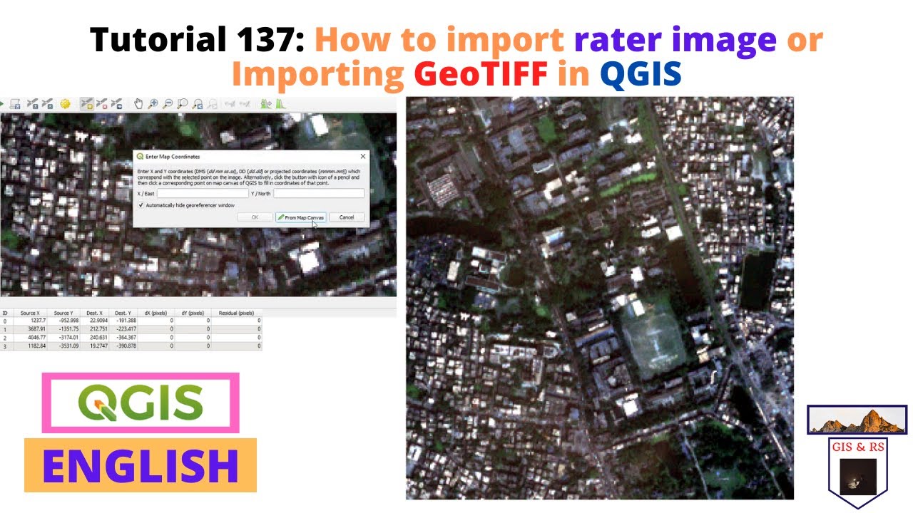 Как импортировать изображение оценщика или импорт GeoTIFF в QGIS
