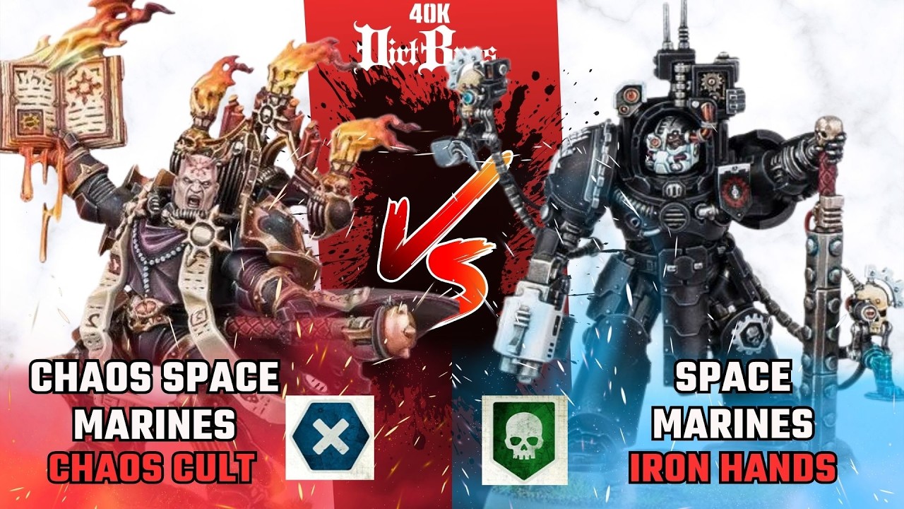CSM Chaos Cult vs Space Marines Battle Report Review! | Competitive | Warhammer 40k #40k
