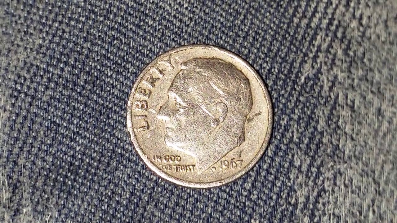 1967 ROOSEVELT DIME: NO MINT MARK 2,224,007,000 CREATED