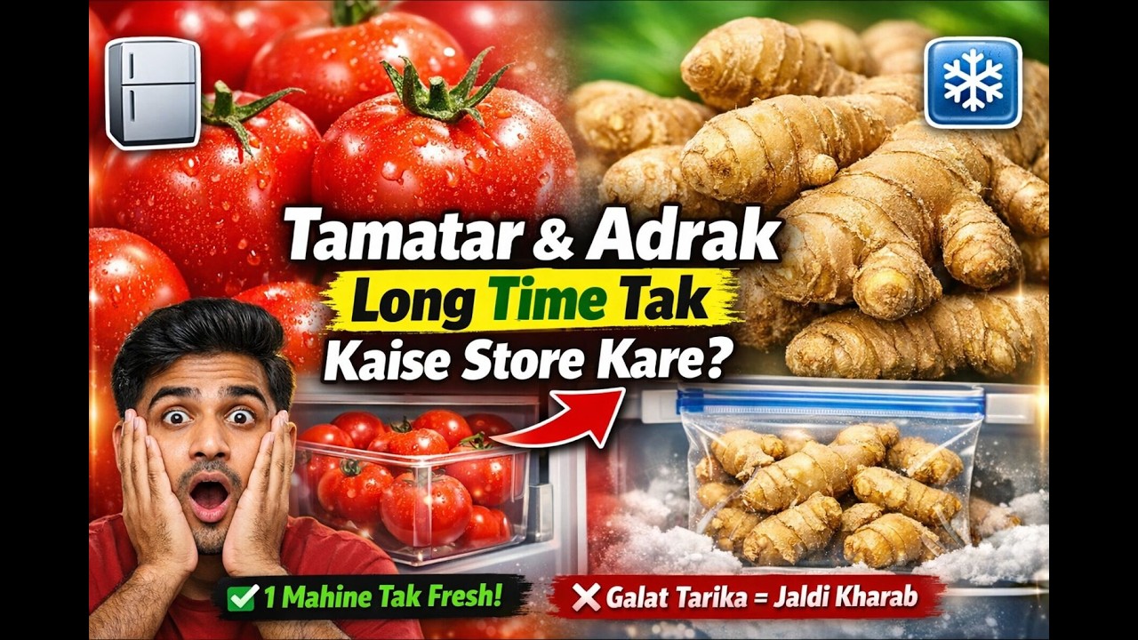 🍅🧄 Tamatar aur Adrak ko lambe time tak fresh kaise rakhein? M.A.K Masala Kitchen