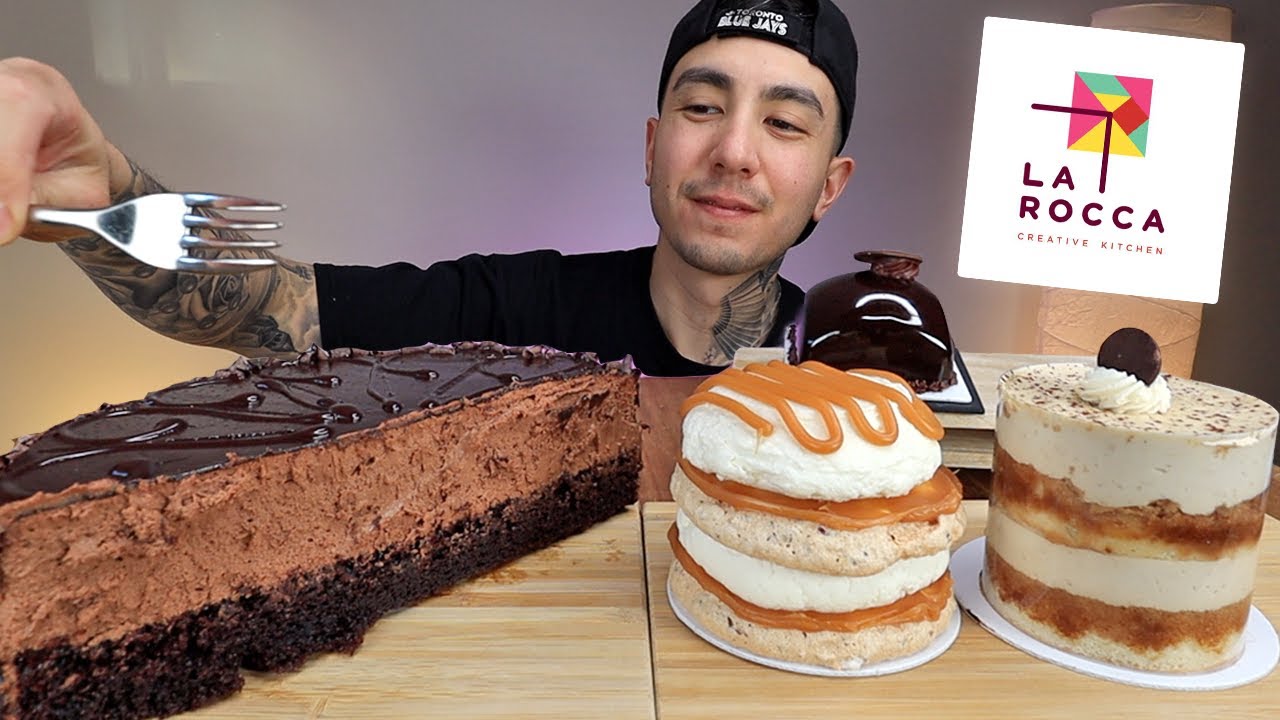 ASMR EATING Chocolate Truffle Cake, Tiramisu, Super Crunchy Caramel *No Talking*
