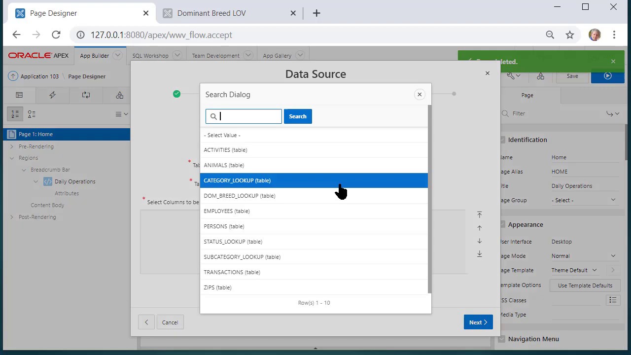 APEX 19.1 19 Uniqueness constraint on 2 columns.  Add computation to a page item in form.