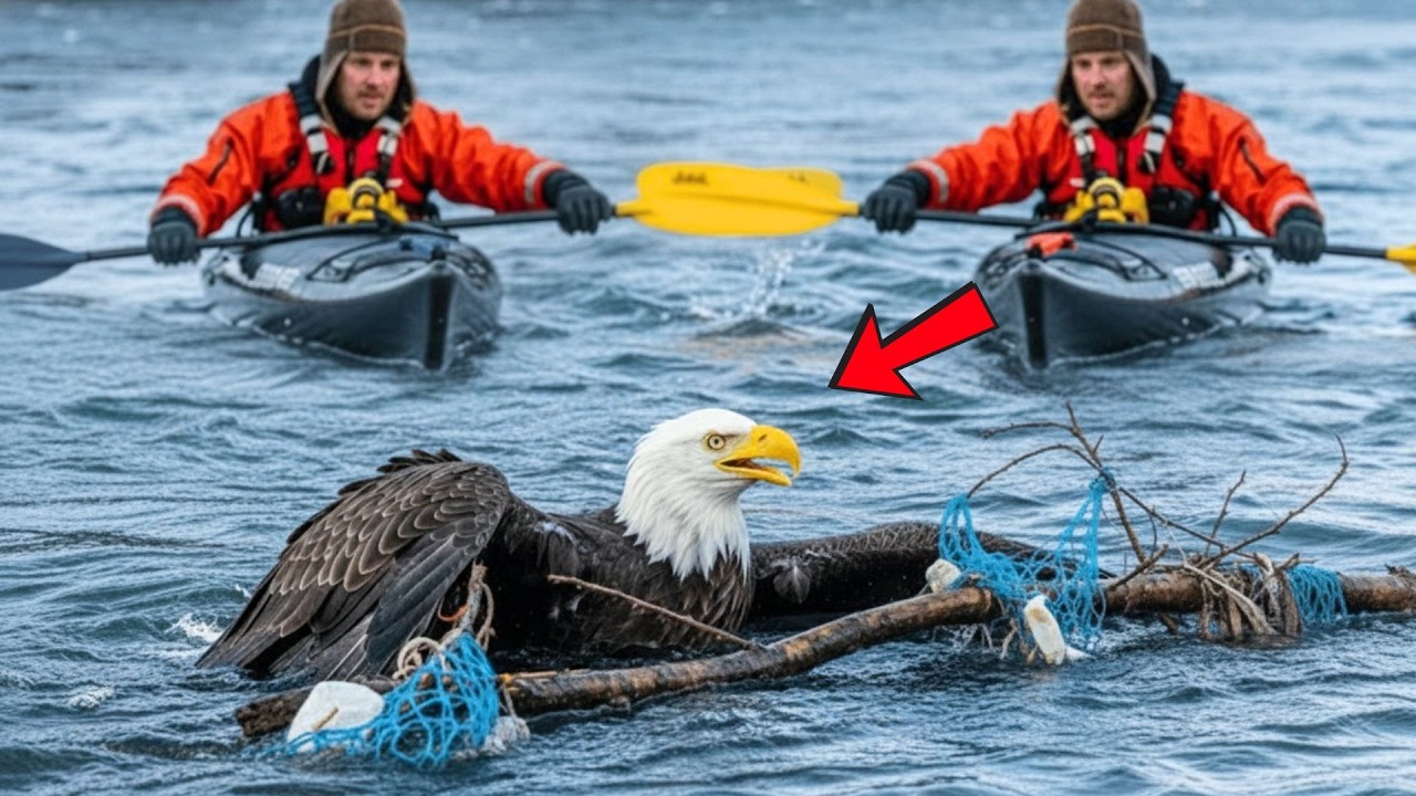 SAVING A BALD EAGLE FROM ALASKA’S ICY RIVER — A SCENE THAT MOVES THE SOUL