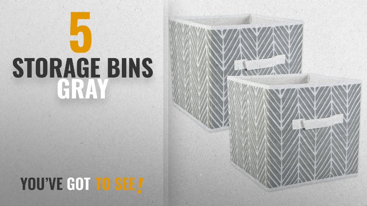 Top 10 Storage Bins Gray [2018]: DII Fabric Storage Bins for Nursery, Offices, & Home Organization,