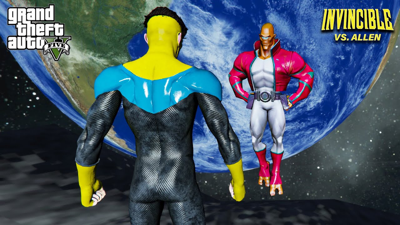 GTA 5 - Invincible VS Allen the Alien | Epic Space Battle!