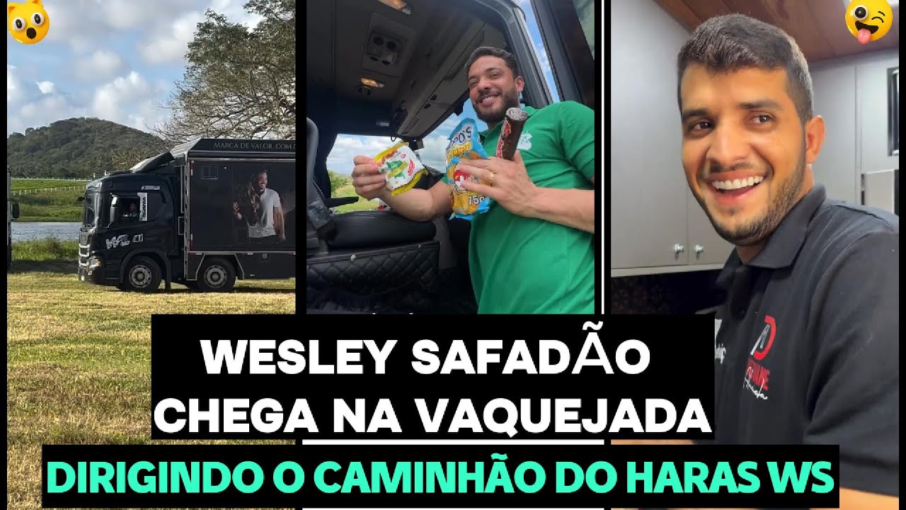 WESLEY SAFADÃO ROUBA A CENA NA VAQUEJADA AO CHEGAR DIRIGINDO O CAMINHÃO DO HARAS WS