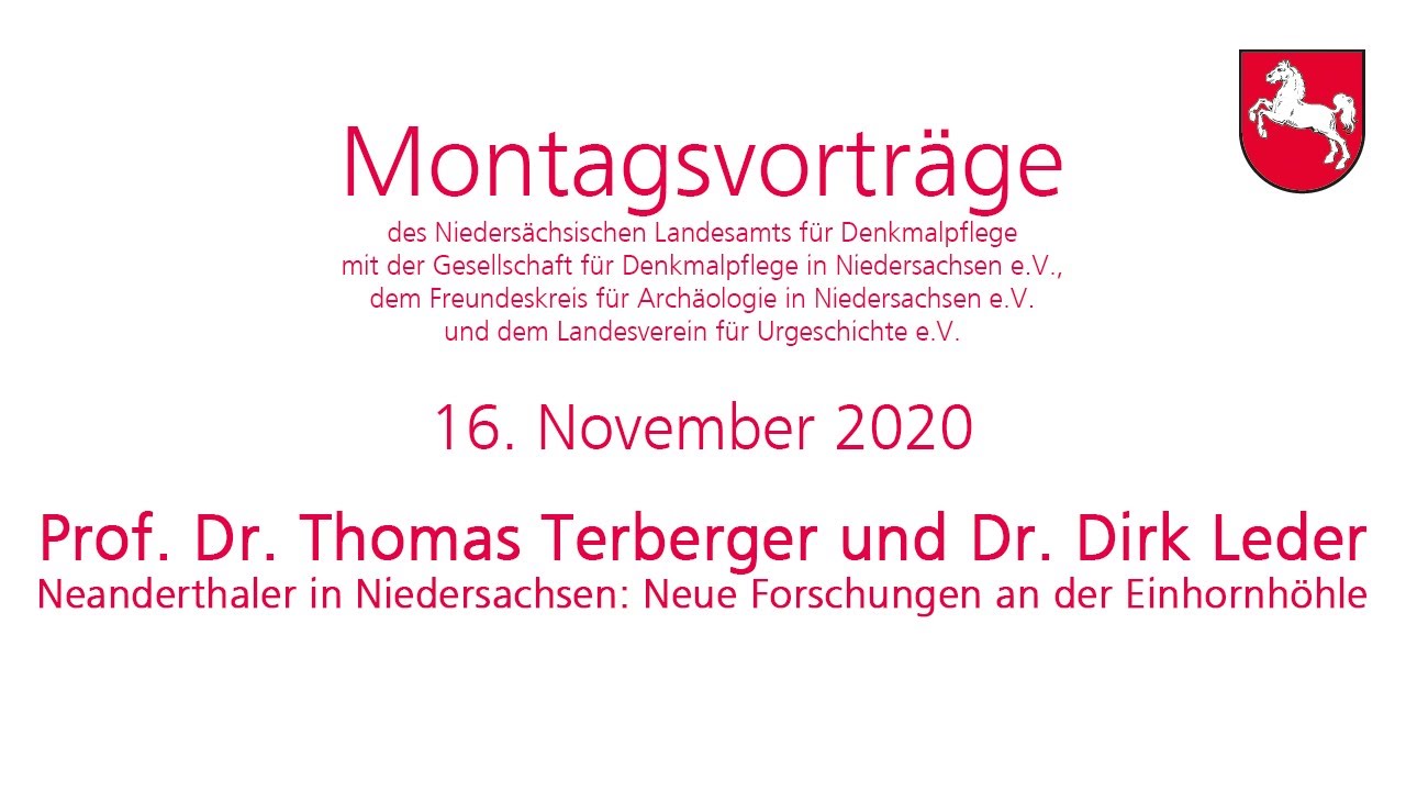 Neandertaler in Niedersachsen: Neue Forschungen an der Einhornhöhle (Montagsvortrag am 16.11.2020)