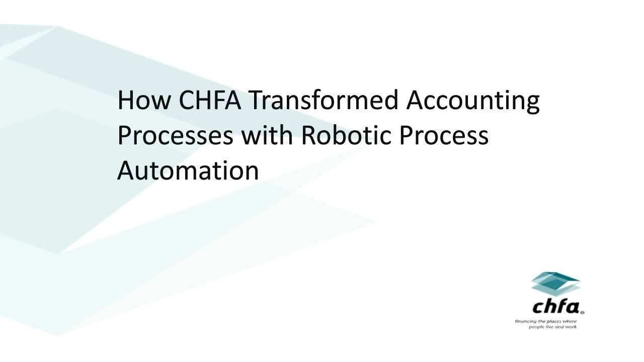 From 3 weeks to a day: How CHFA Transformed Accounting Processes with RPA