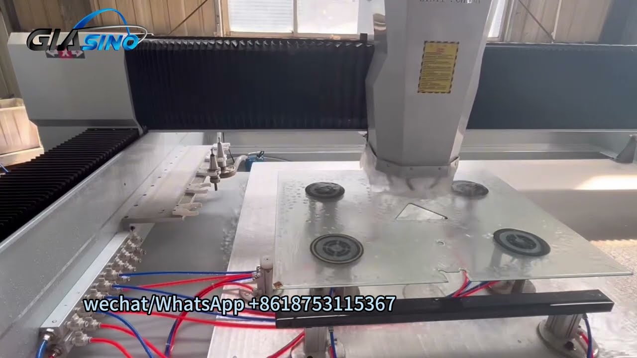 Easy to Use Shaped Glass Edge Polishing Milling CNC Machining Center