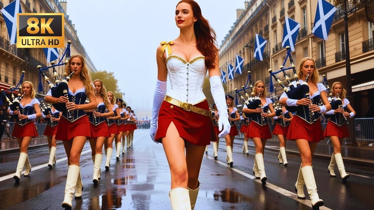 Epic Scottish Women with Bagpipes | March of the Highlands and Warrior Echoes of Scotland
