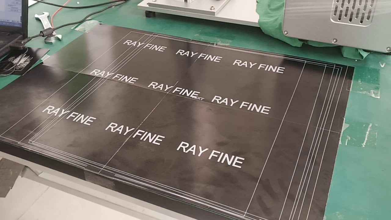laser engraving 400x400mm working area，suggest more than 50w power fiber laser marking machine