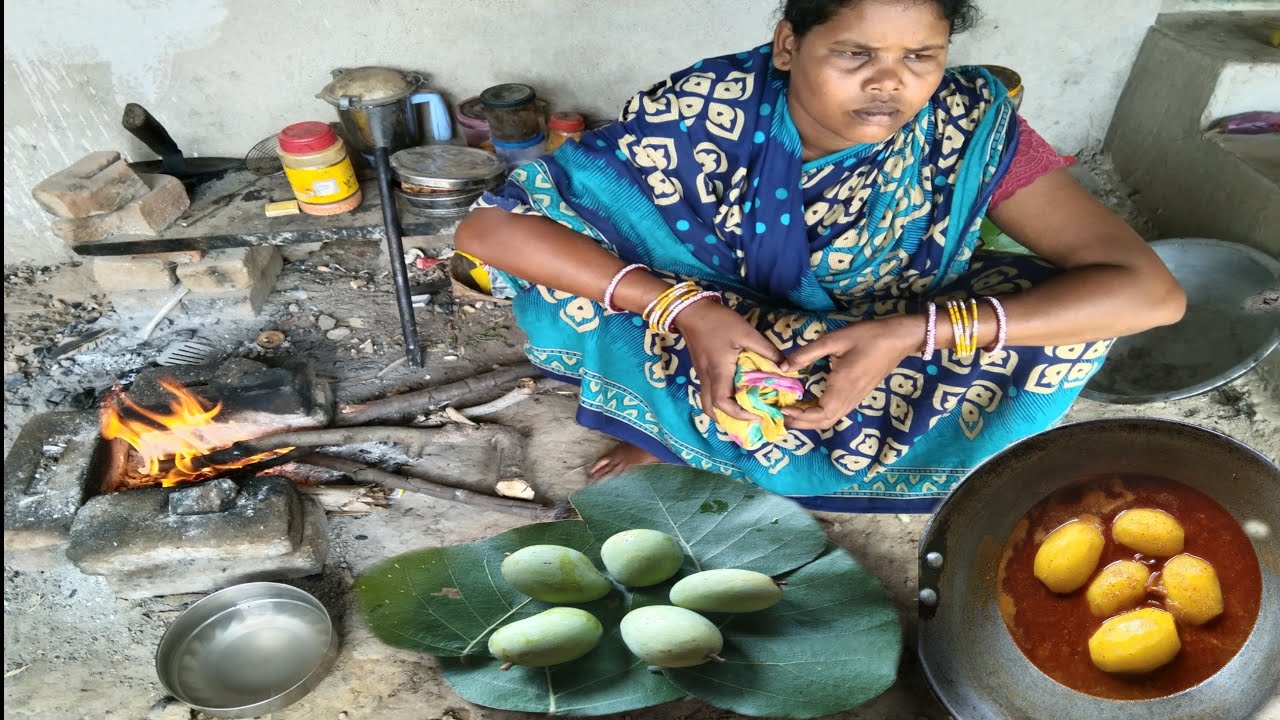 Mango  Curry recipe || villagers lifestyle ||   Tara village cooking