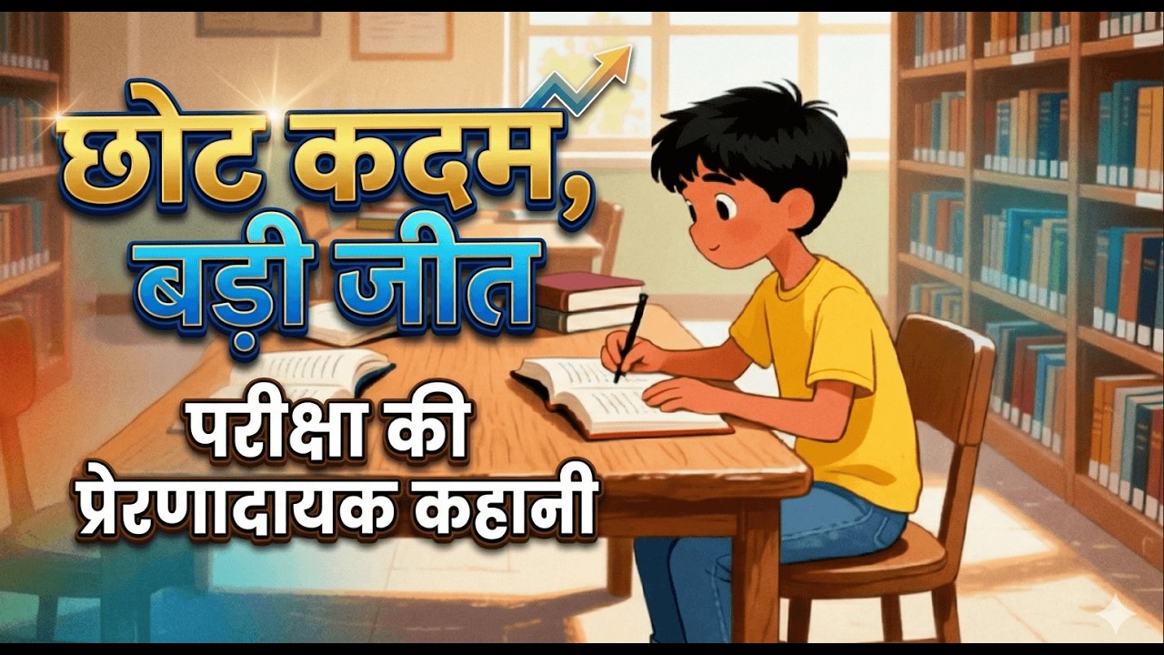 छोटे कदम, बड़ी जीत | परीक्षा की प्रेरणादायक कहानी | Kids Moral Story in Hindi | Exam Related 
