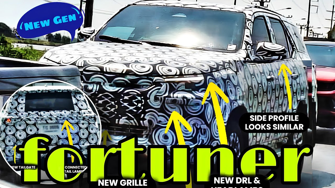 क्या बना दिया  2026 New Gen Toyota Fortuner🤬का, new look and design confirmed, spied in thailand