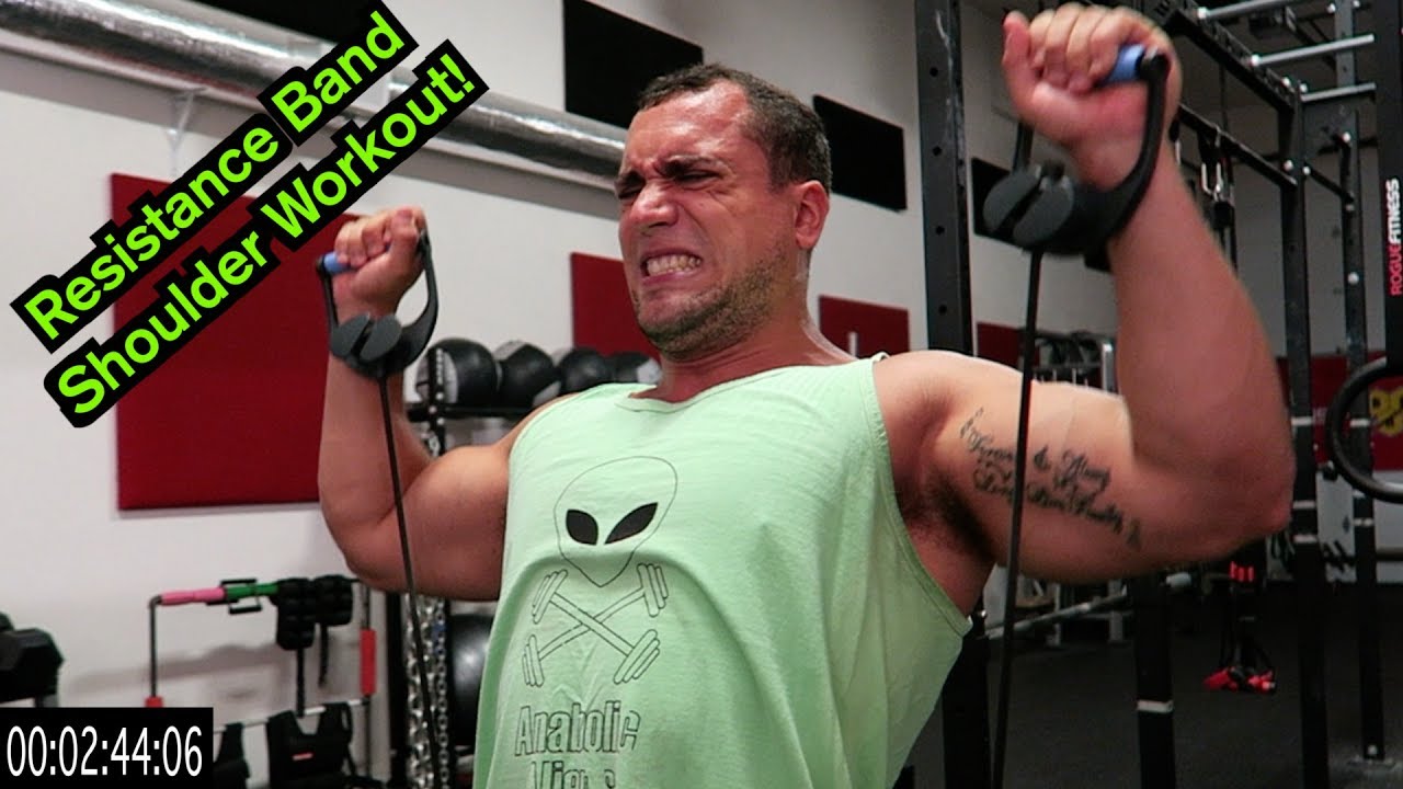Intense 5 Minute Resistance Band Shoulder Workout