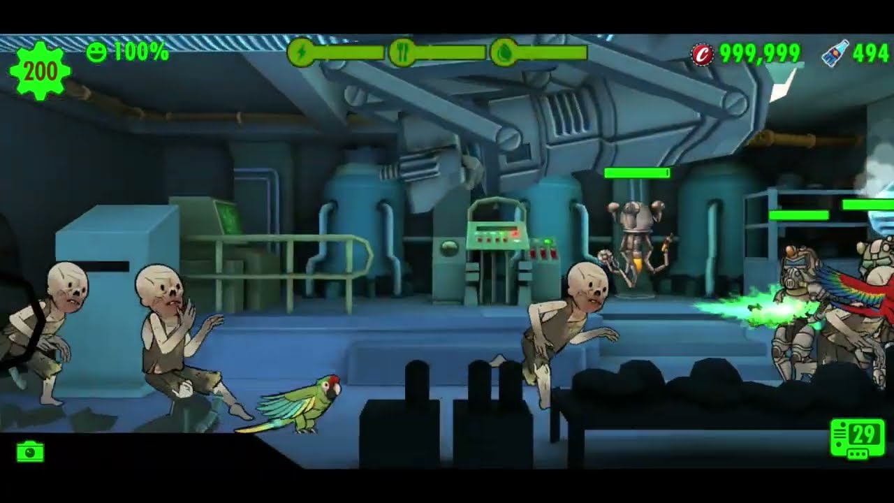 Fallout Shelter - Maxed Out Vault Defense (Deathclaws, Raiders and Ghouls Attack)