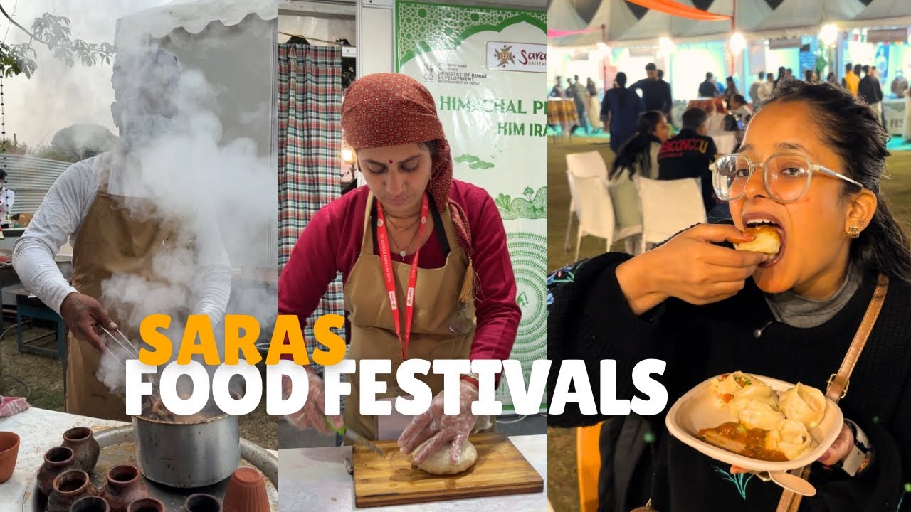 Saras Food Festival 2025 Delhi 🥙🥗🥘🧋🍱| Food starting from ₹50