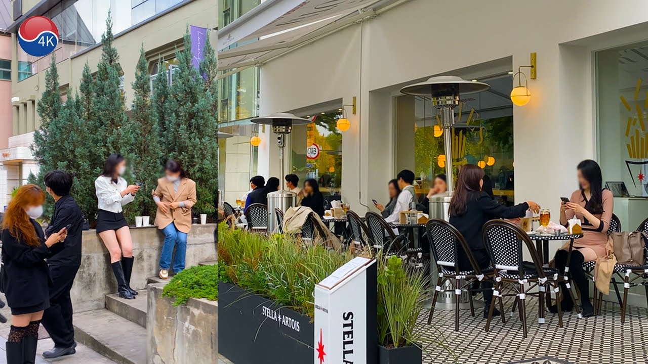 [4K] Seoul Hot Place, Hannam-dong Cafe Street, ITAEWON to HANGANGJIN Stn. Youth cafe alley.