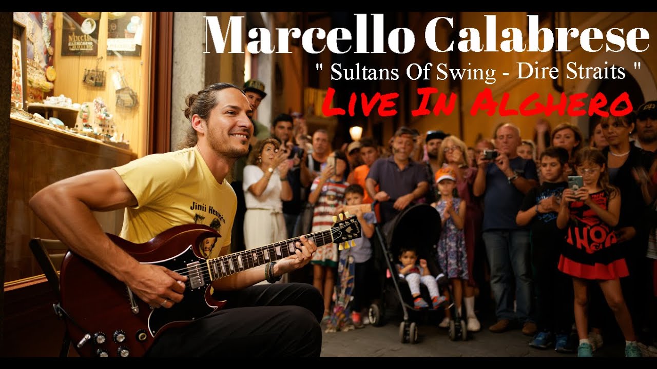 Marcello Calabrese Gives The Show In Sardinia - He Covers Sultans Of Swing Driving The People Crazy!