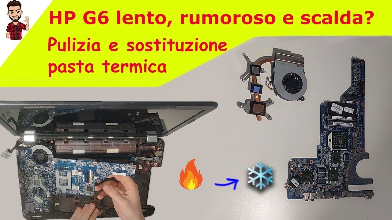 Notebook HP G6  - smontaggio e pulizia
