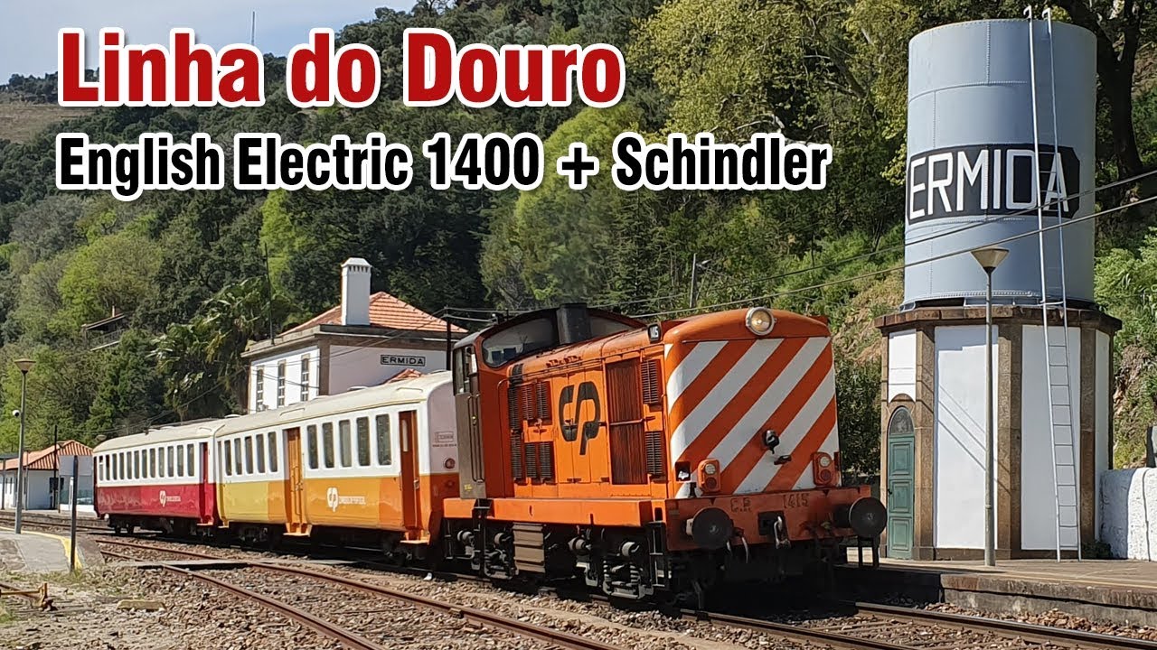 Locomotivas 1400 e carruagens Schindler na Linha do Douro