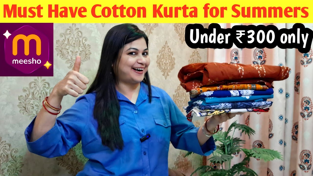 Best Cotton Kurtas for Summer 🌸 Under Budget | Meesho Haul ☀️ Meesho Finds Under ₹300 