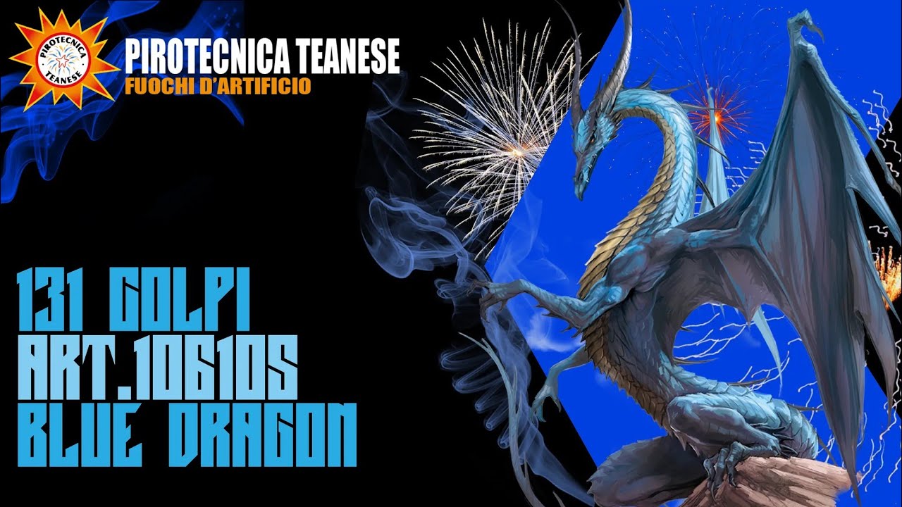 Art. 10610S Blue Dragon - Compound F2 - 170 Colpi - Pirotecnica Teanese srl