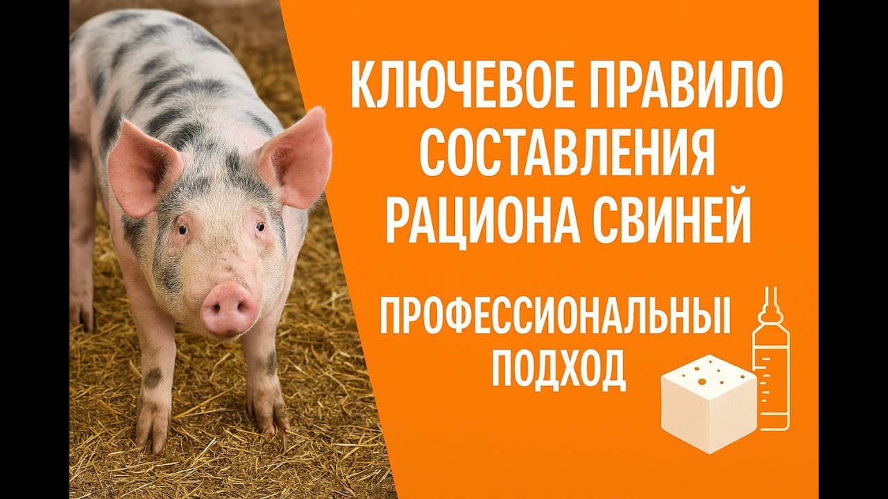 Ключевое правило составления рационов свиней. Профессиональный подход к откорму свиней.