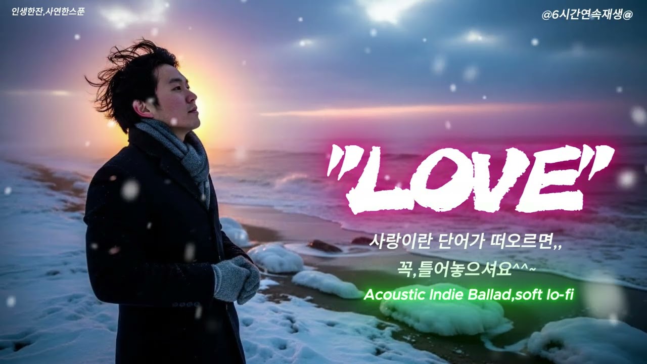 사랑ㅣ어쿠스틱 의 온기,인디 특유의 솔직함,소프트 로파이 의 여백 위에 사랑이라는 단어를 조용히 얹었습니다.사랑하는 사람을 떠올릴 때 괜히 말수가 줄어드는 순간을 담았습니다.