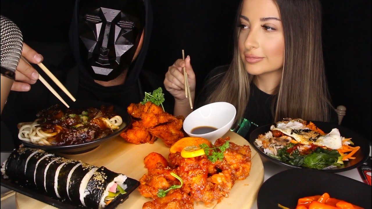 KORE YEMEKLERİNİ DENEDİK  한국 음식 먹방 #squidgame | TÜRKÇE ASMR MUKBANG