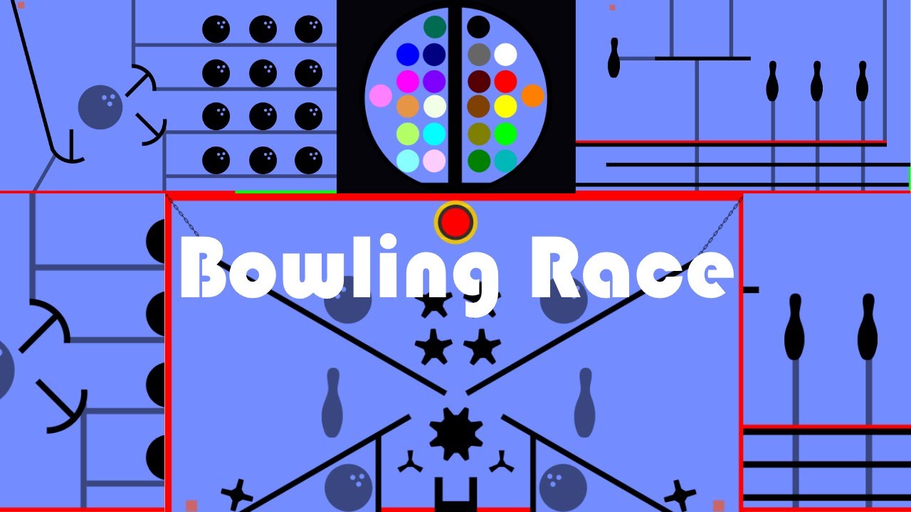 24 Marbles Marble Race Ep.17 Bowling Race