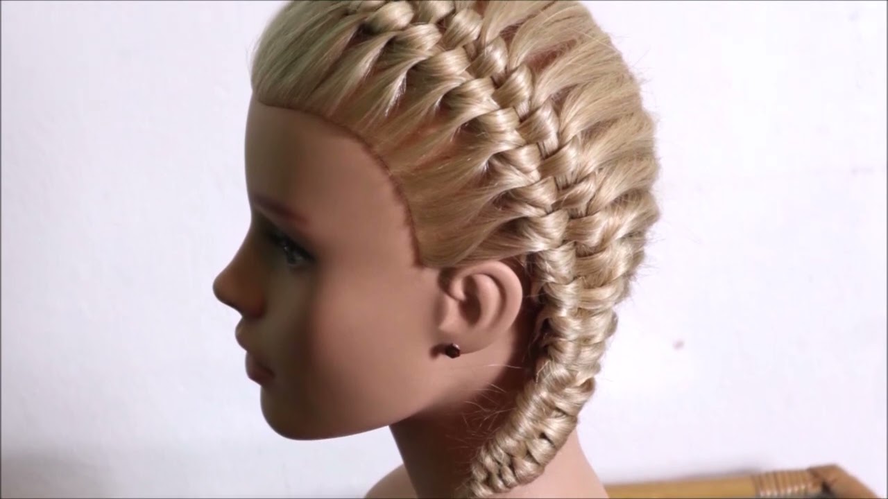 como hacer peinados delado con trenza infinita
