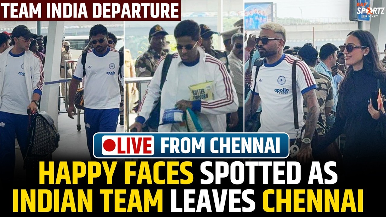 LIVE From Chennai Airport। Indian Team Departs For Kolkata after Beating ZIM। Special Roar For Sanju