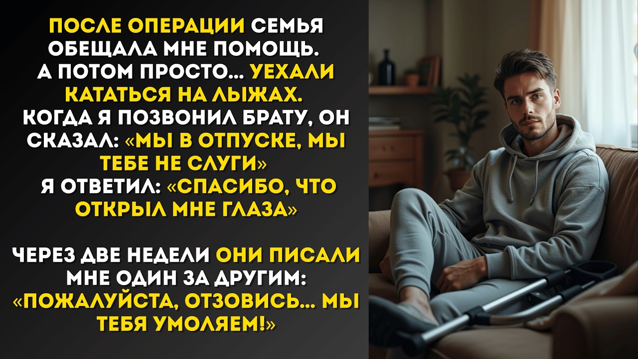 Я не мог ходить после операции. А моя семья бросила меня и уехала на отдых..