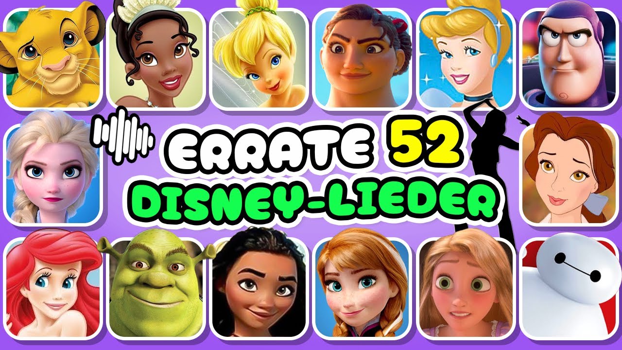 Errate die Disney Filme anhand der Songs 🎙️🌈🎶 Alles steht Kopf 2, Encanto, Vaiana, Elsa, Rapunzel
