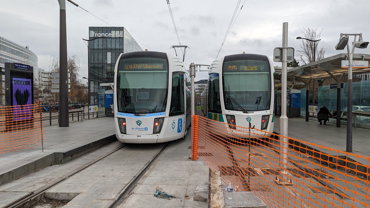 Tramway de Paris T3a Pont du Garigliano - Porte de Vincennes Citadis 402