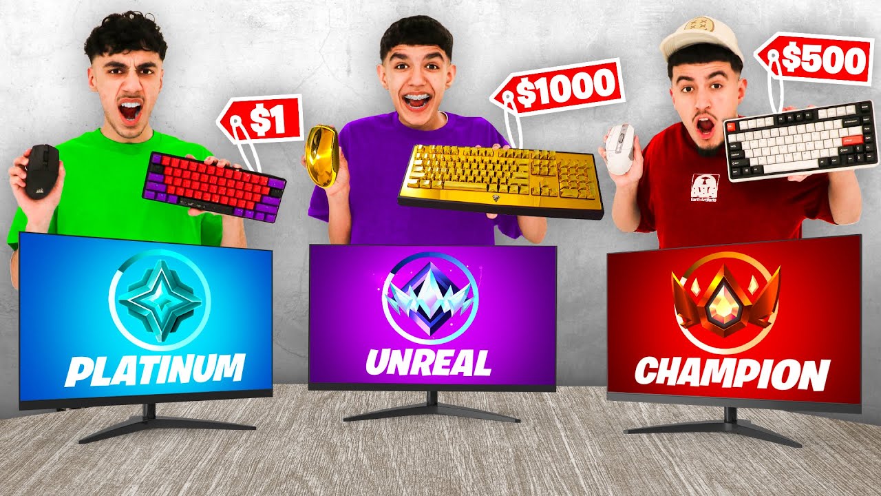 Playing Ranked Fortnite With Cheap vs Expensive Keyboard & Mouse Combos! (Unreal Rank)